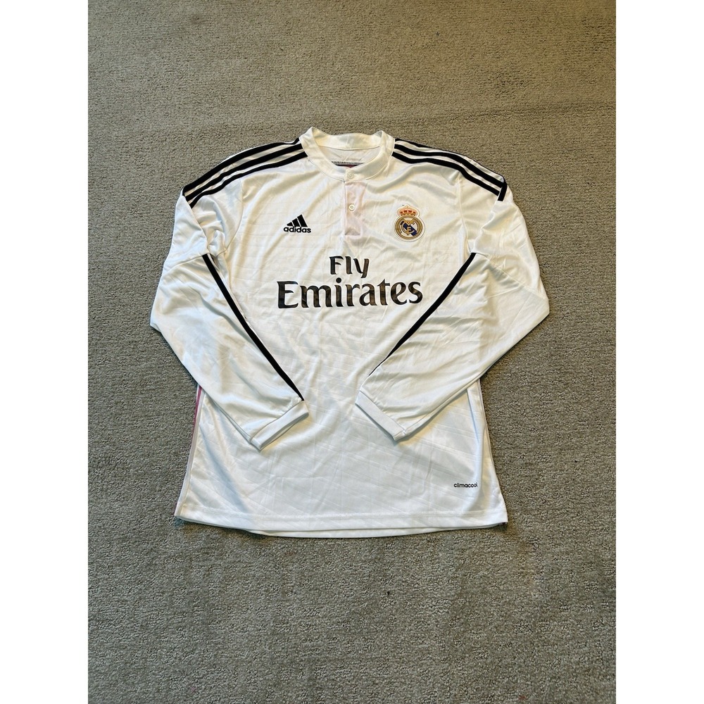 Original Real Madrid James Rodríguez #10 Long Sleeve Home Jersey Adidas Size XL